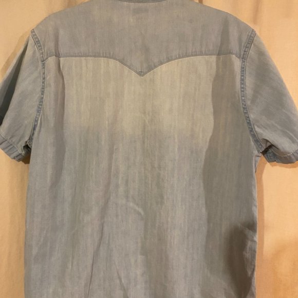 Levis Western light denim short sleeve XL - Picture 4 of 4